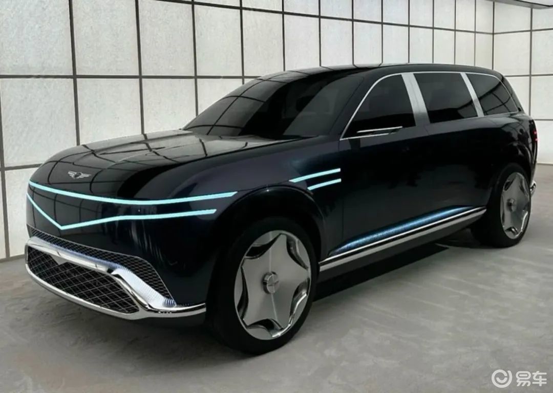 实拍捷尼赛思GV90，四座设计，前排座椅可360度旋转
